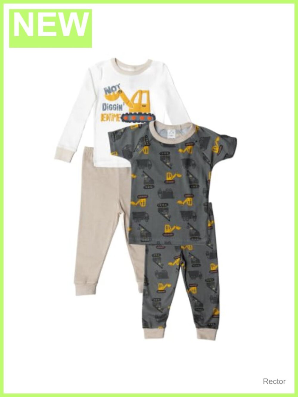 Toddler Boys 4-Piece Snug Fit Pajama Set Cotton Sleepwear